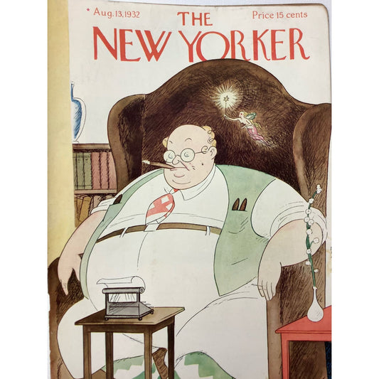 The NEW YORKER Magazine very rare original cover - August 13; 1932