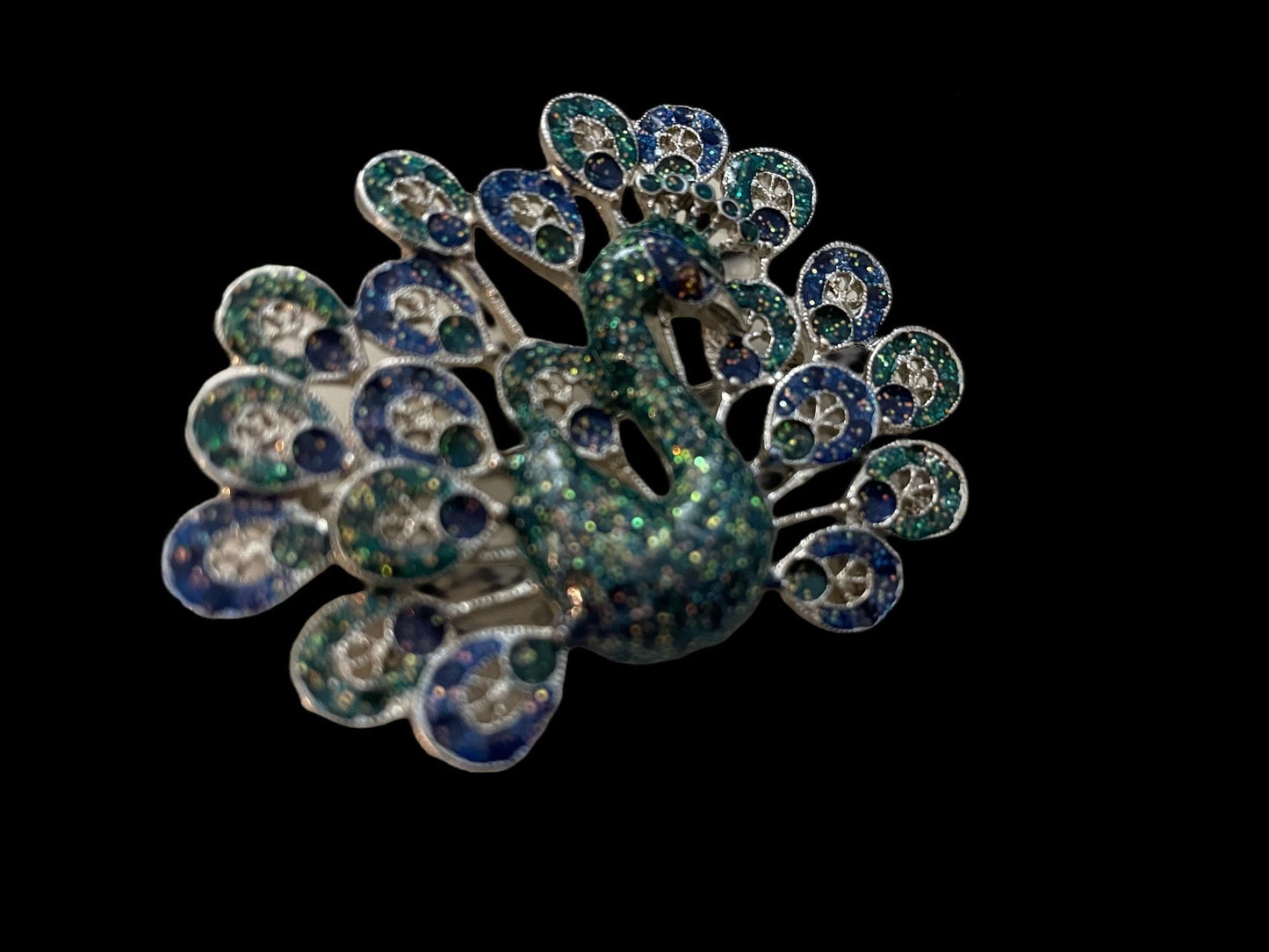 Stunning vintage sparkly peacock pin/brooch