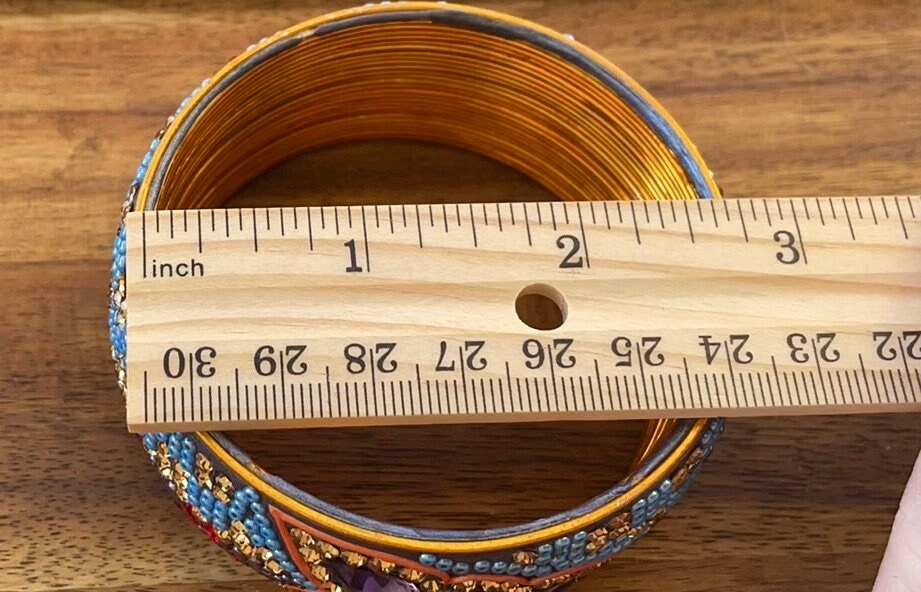 Stunning vintage Hyderabadi beaded bangle bracelet - made in India