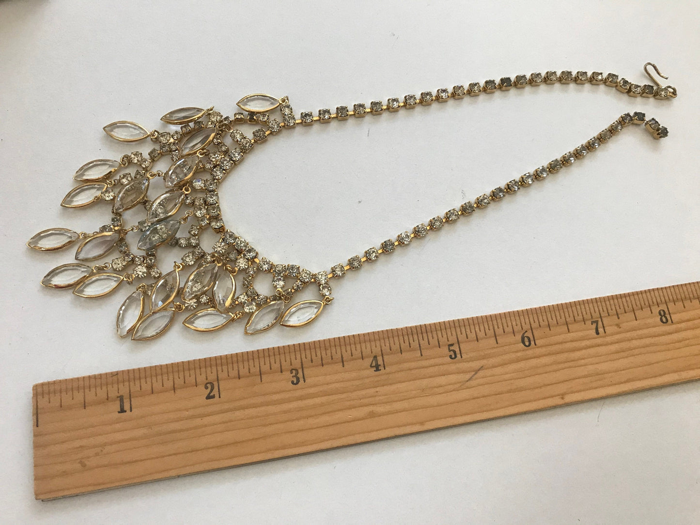 Stunning vintage necklace loaded with beautiful crystal dangles
