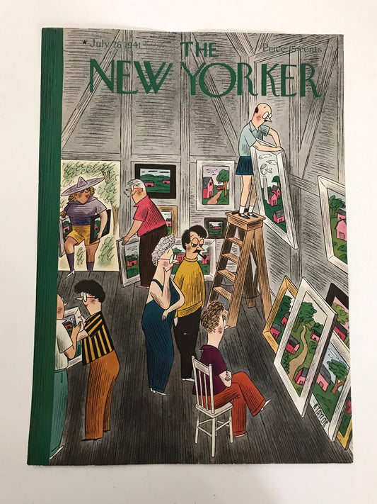 The NEW YORKER Magazine original cover - July 26, 1941 - "Art Fair" by Richard Taylor