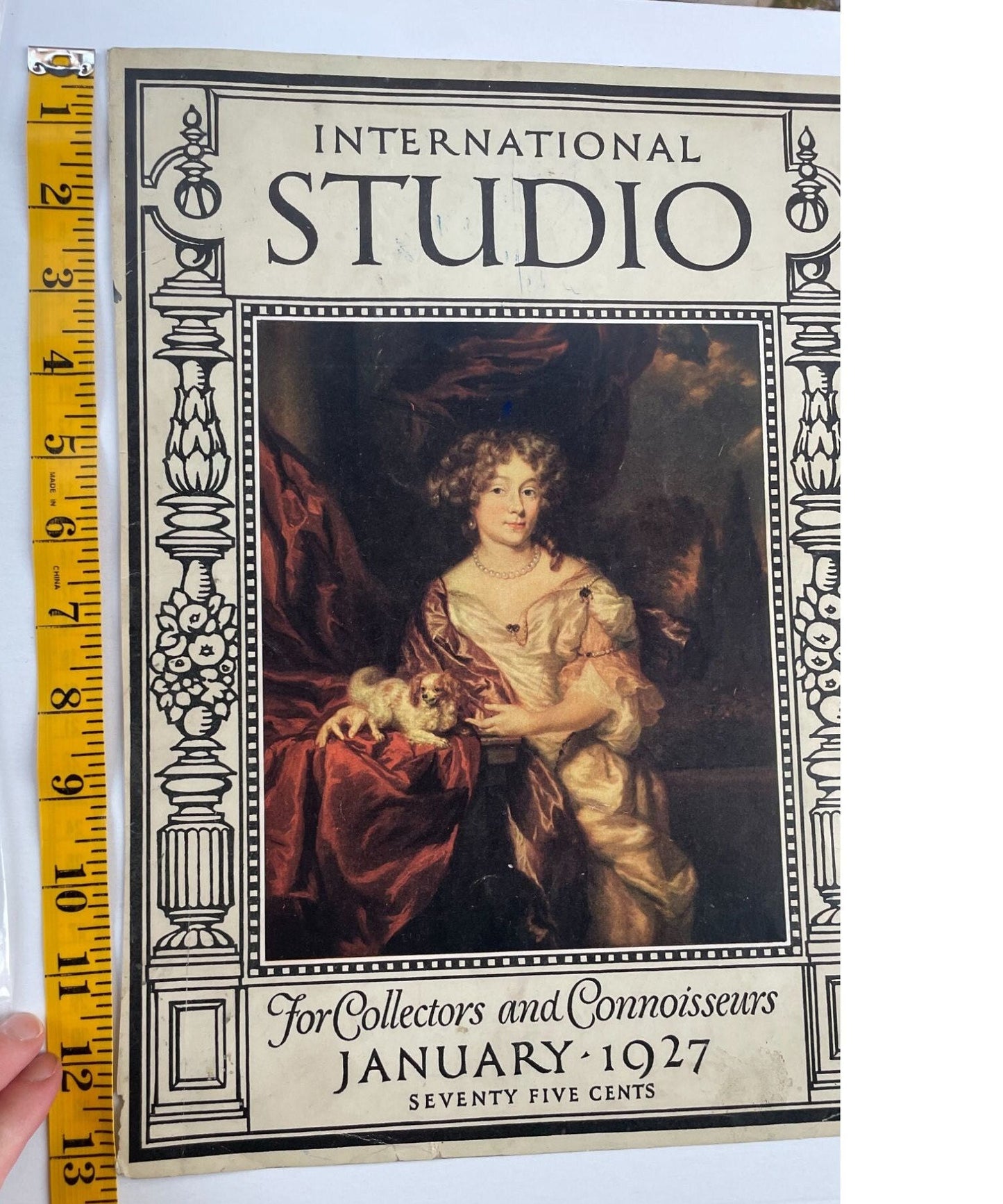International Studio for Collectors and Connoisseurs magazine Jan 1927 -cover only -Portrait of a Lady by Nicholas Maes, Chrysler ad on back