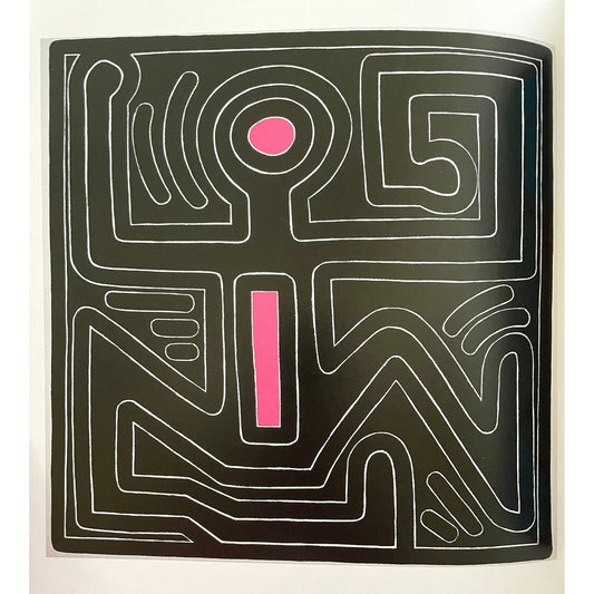 Keith Haring print from a vintage book