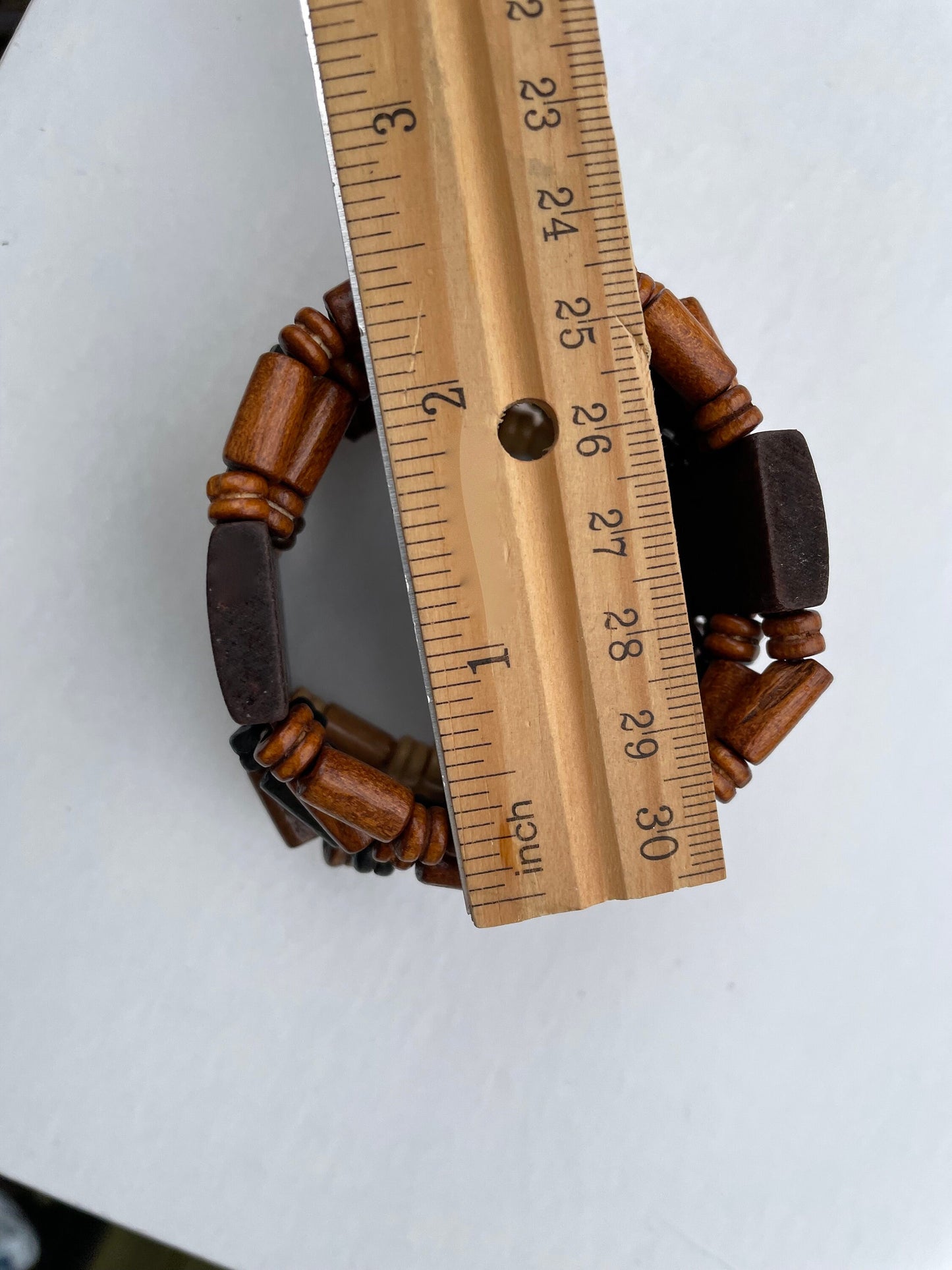 Very unique MCM style all wood wide vintage bracelet