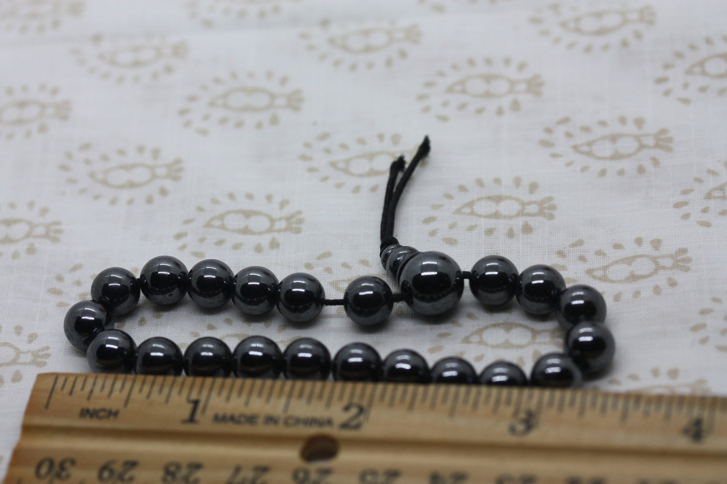 Stunning vintage deep silvery gray hematite bracelet one size fits all