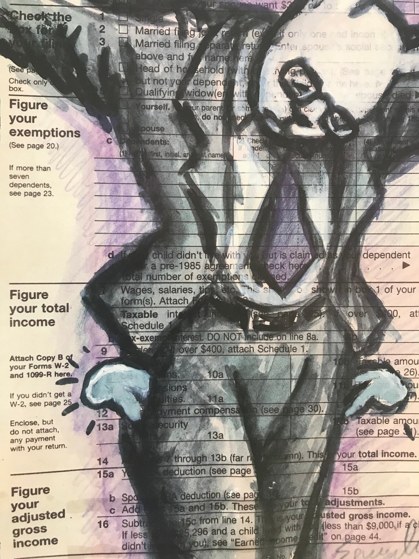 April 17, 1995 - The NEW YORKER Magazine original cover - taxes