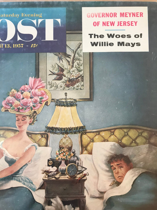 RARE - Saturday Evening Post - Original Cover - April 13, 1957
