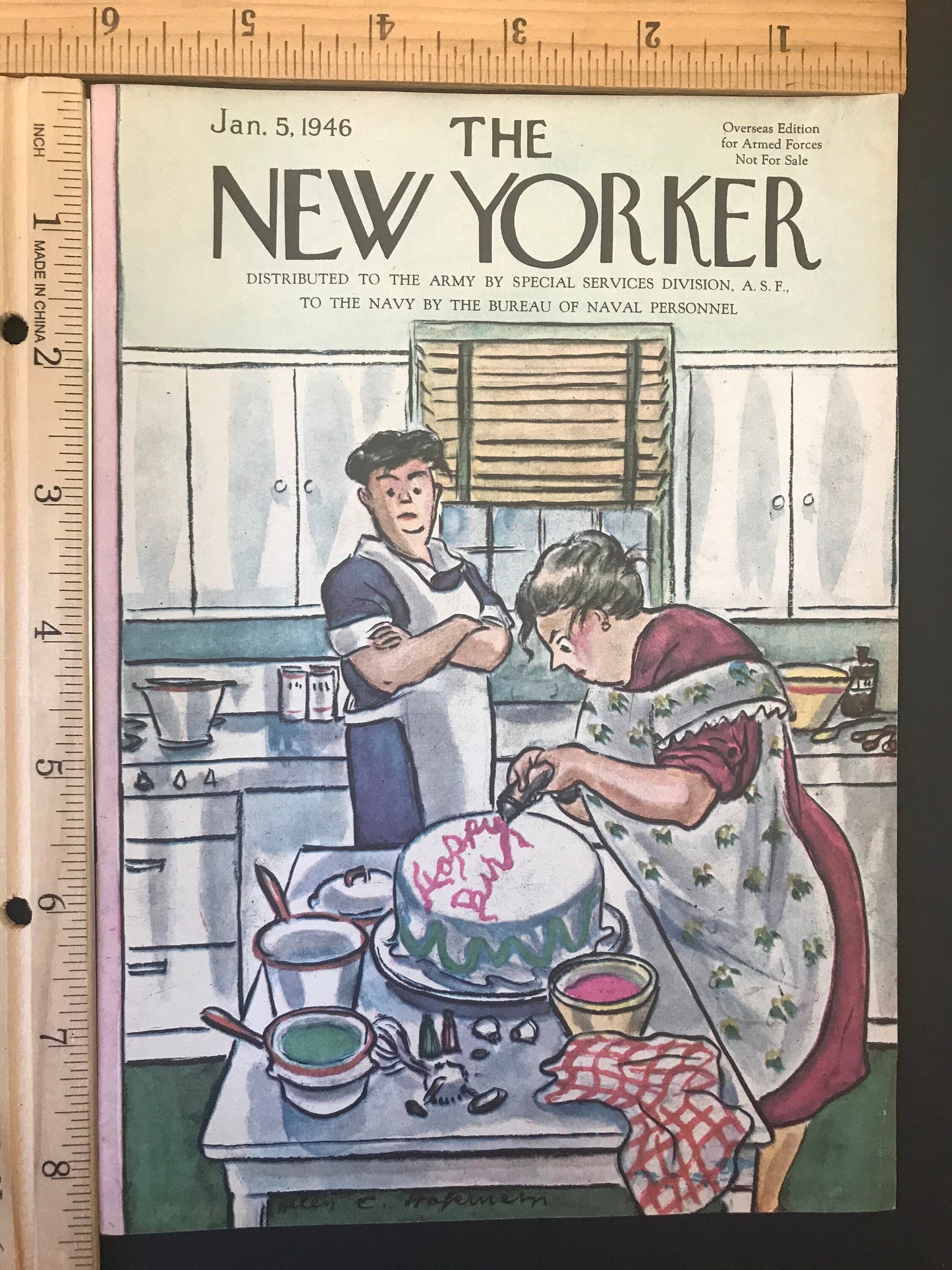 NEW YORKER Magazine - January 5 1946 - Collectible Overseas Edition for Armed Forces Navy & Marines