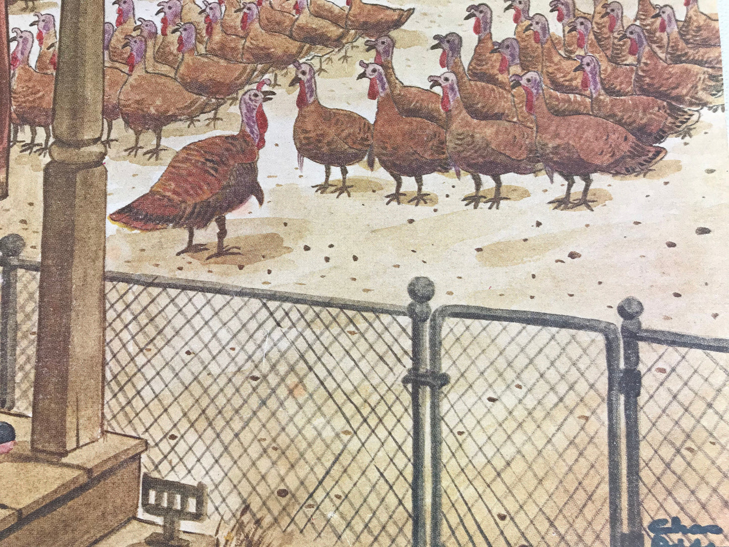 NEW YORKER Magazine cover - November 27, 1978 - turkeys