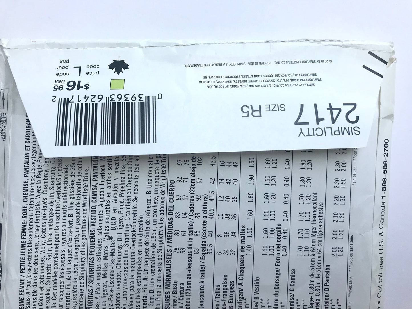 UNCUT Sewing Pattern - Simplicity Sew Stylish Pattern 2417 - Sizes 14 - 22 - Dress, Shirt, Pants and Knit Cardigan