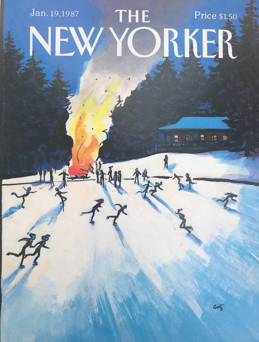 January 19, 1987 - The NEW YORKER Magazine original cover - skating