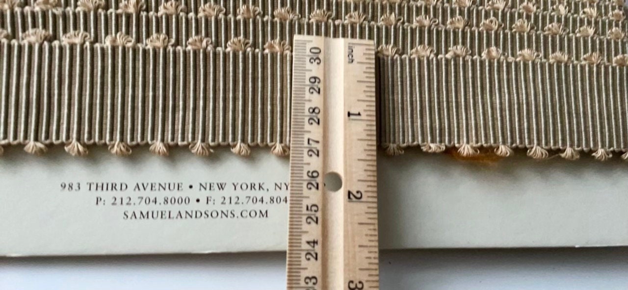 Vintage Samuel and Sons Passementerie Trim - 1.5 inch Warwick Picot Braid in Willow Grey - price per yard