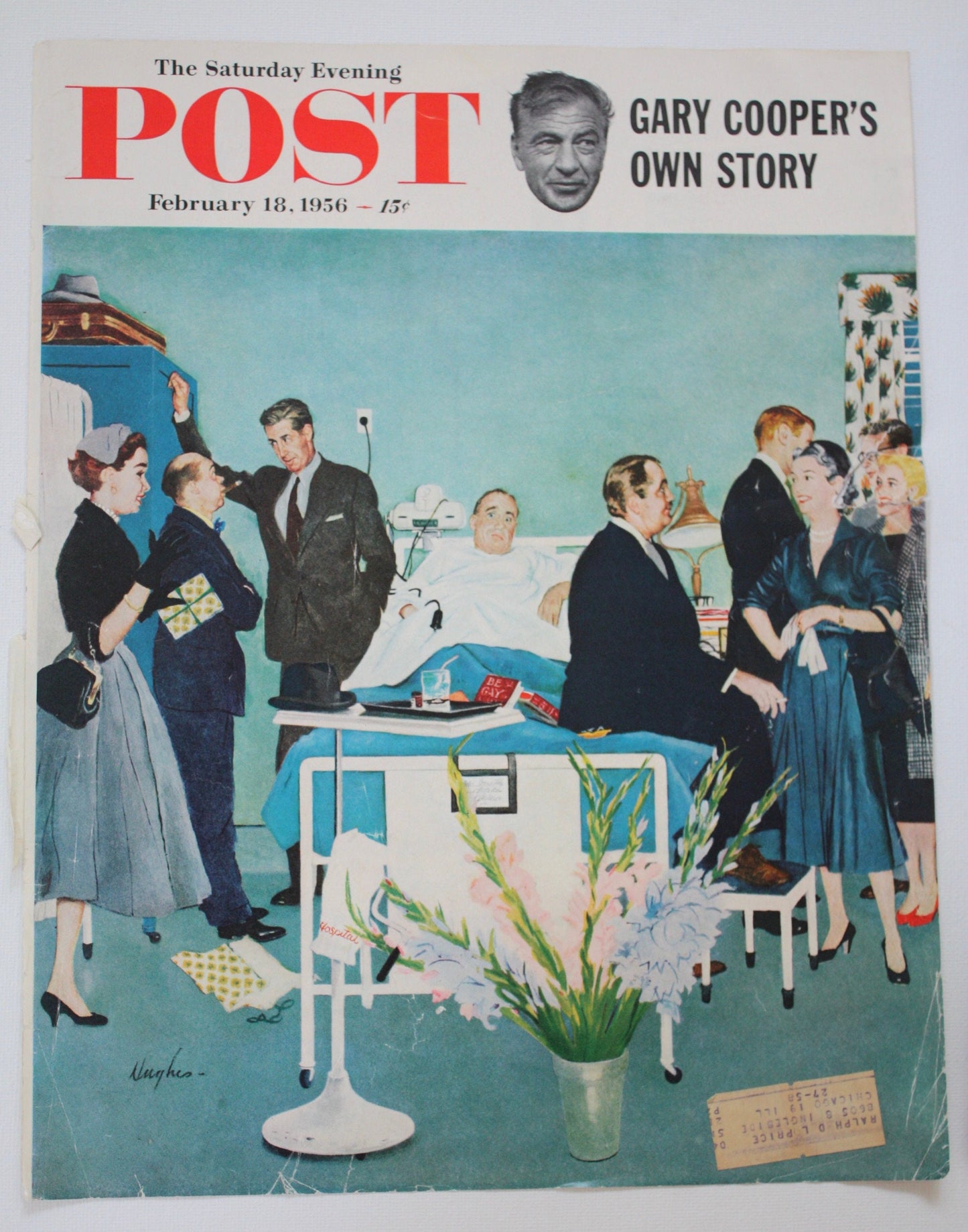 Saturday Evening Post - Original Cover - February 18, 1956 - hospital room