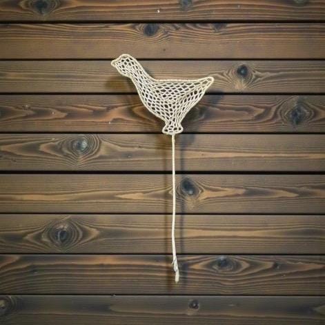Abaca straw duck on stick woven in the Philippines - great craft supplies, bases for flowers, party favors, ornaments, decor