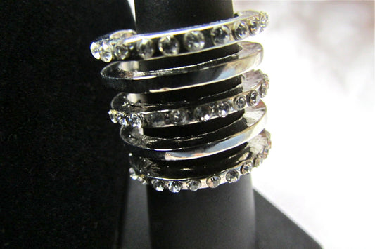 5 stacked rings in one - Size 7 and one-half