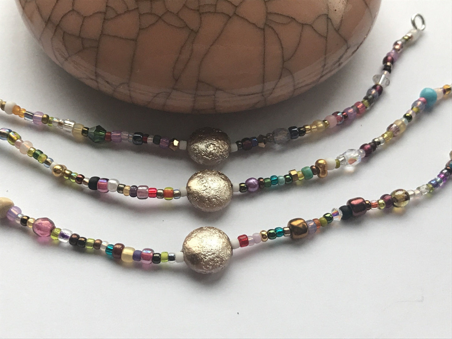 S I M P L I C I T Y Bracelet or Anklet - simple, delicate streamlined seed bead bracelets featuring colors that stir the soul