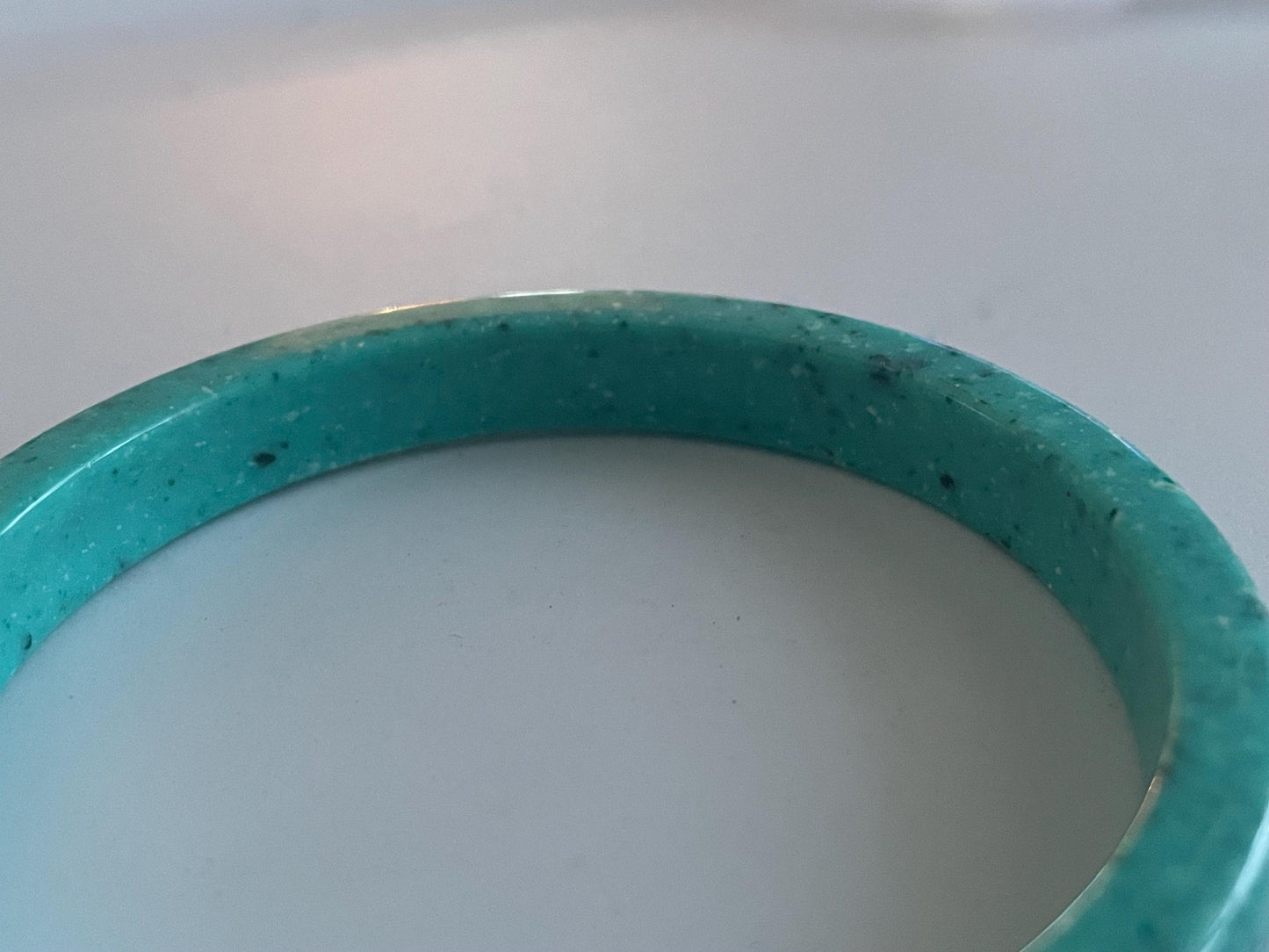 Vintage lucite or resin? turquoise bangle bracelet