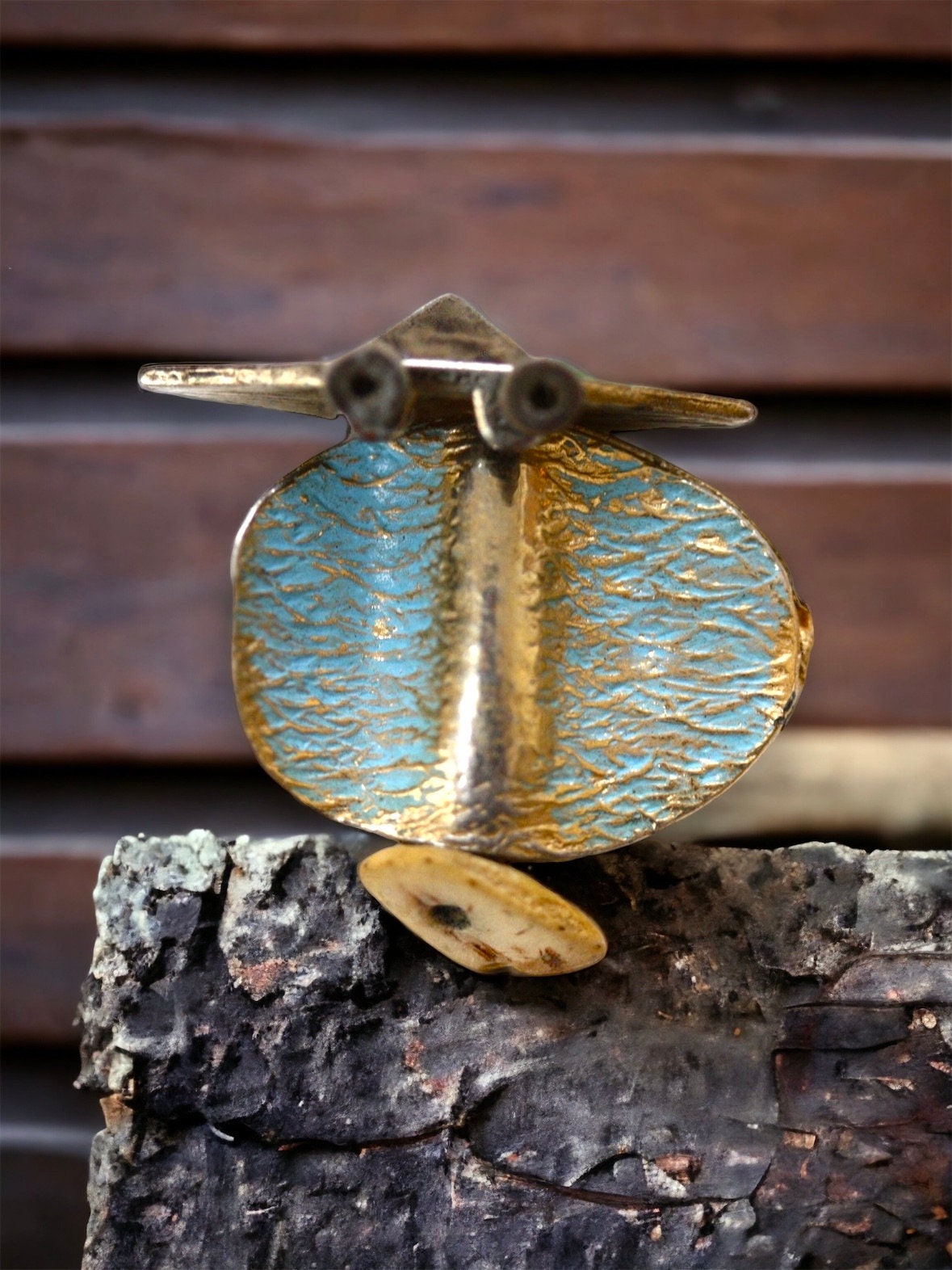 Handmade, one-of-a-kind assemblage art - can be ordered as a necklace, pin or magnet