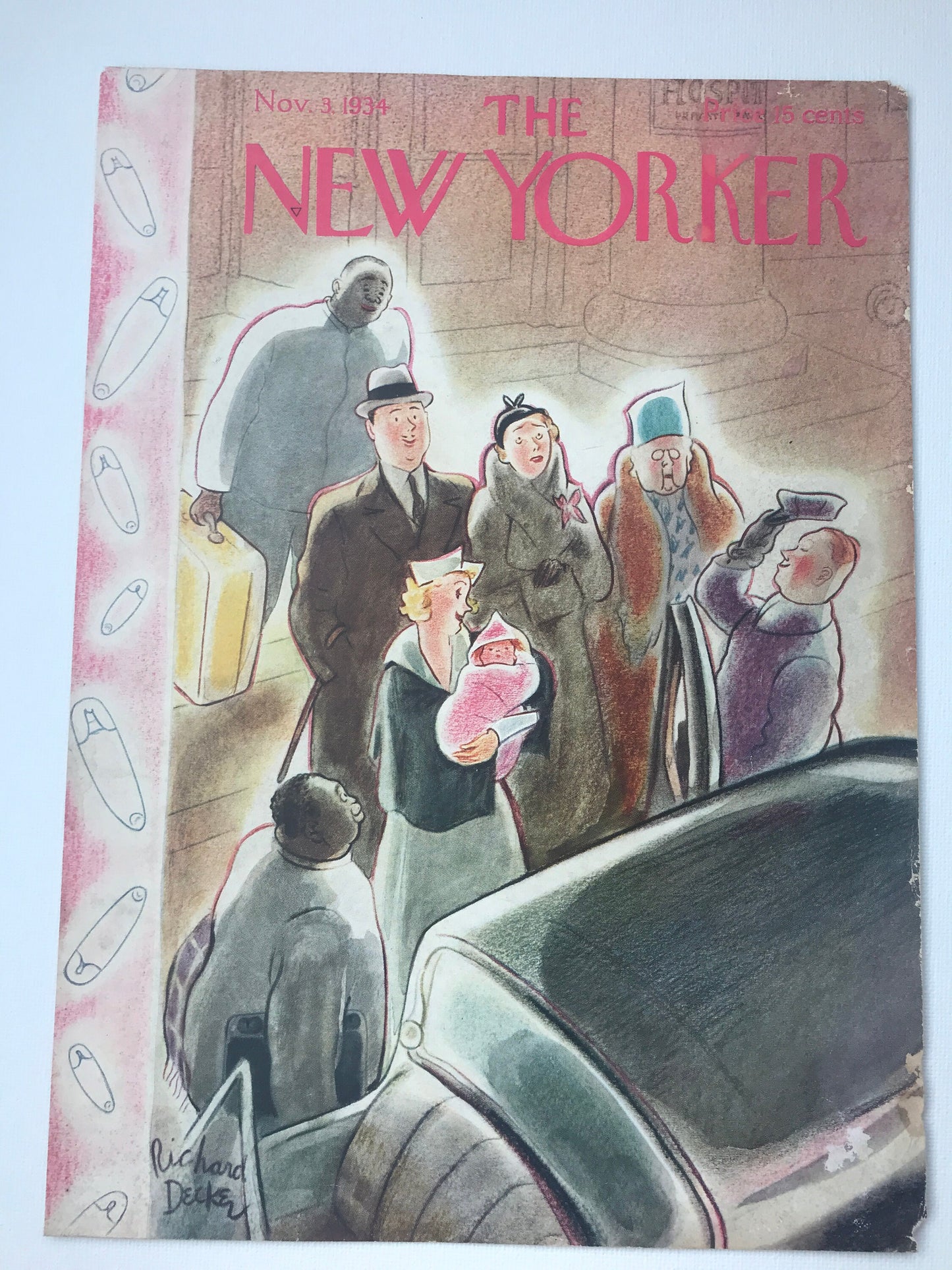 RARE - The NEW YORKER Magazine very rare original cover - November 3, 1934 - Richard Decker