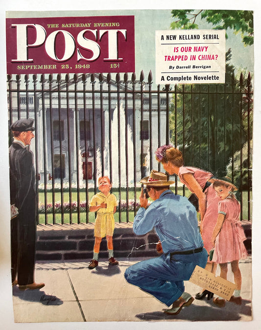 RARE - Saturday Evening Post - Original Cover - September 25, 1948