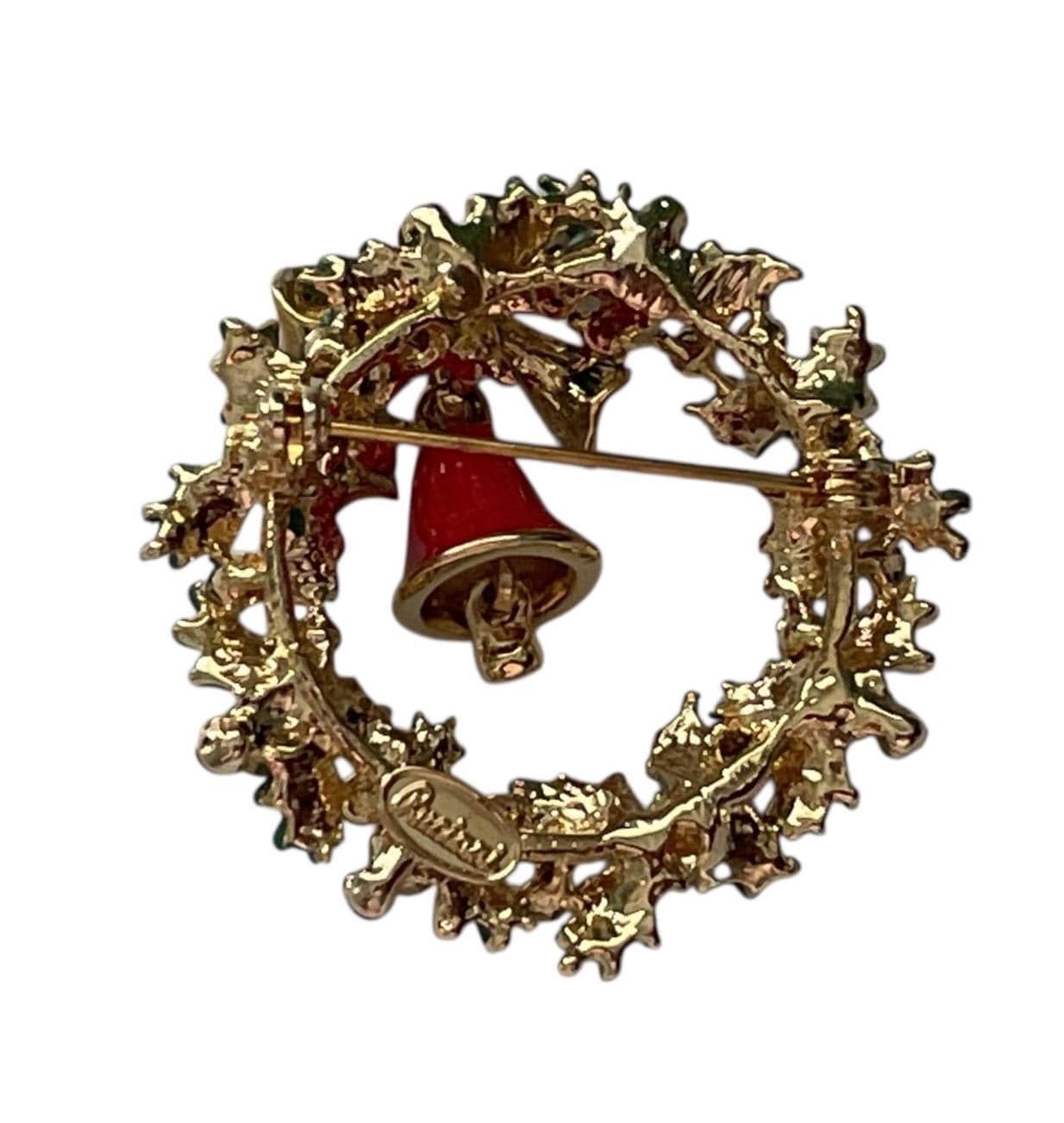 RARE Vintage Rucinni Christmas Tree Brooch Pin with Rhinestones & Enamel | Holiday Jewelry | Signed Rucinni Christmas Pin