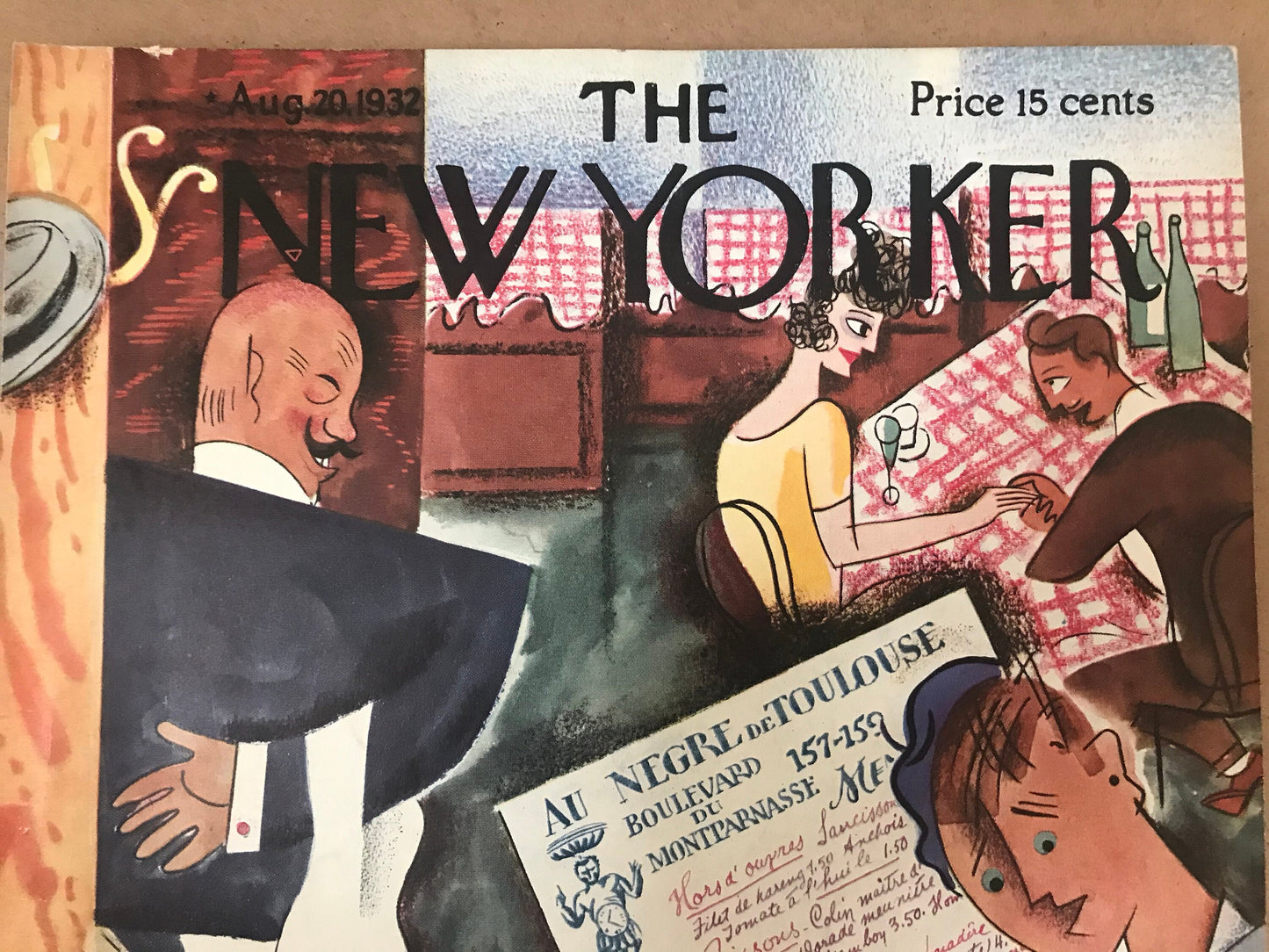 The NEW YORKER Magazine very rare original cover - August 20, 1932