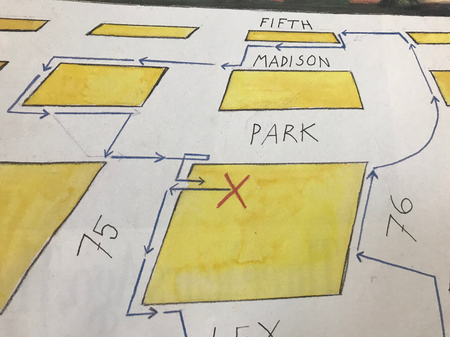 The NEW YORKER Magazine very rare original cover only - June 8, 1992 - map of New York City