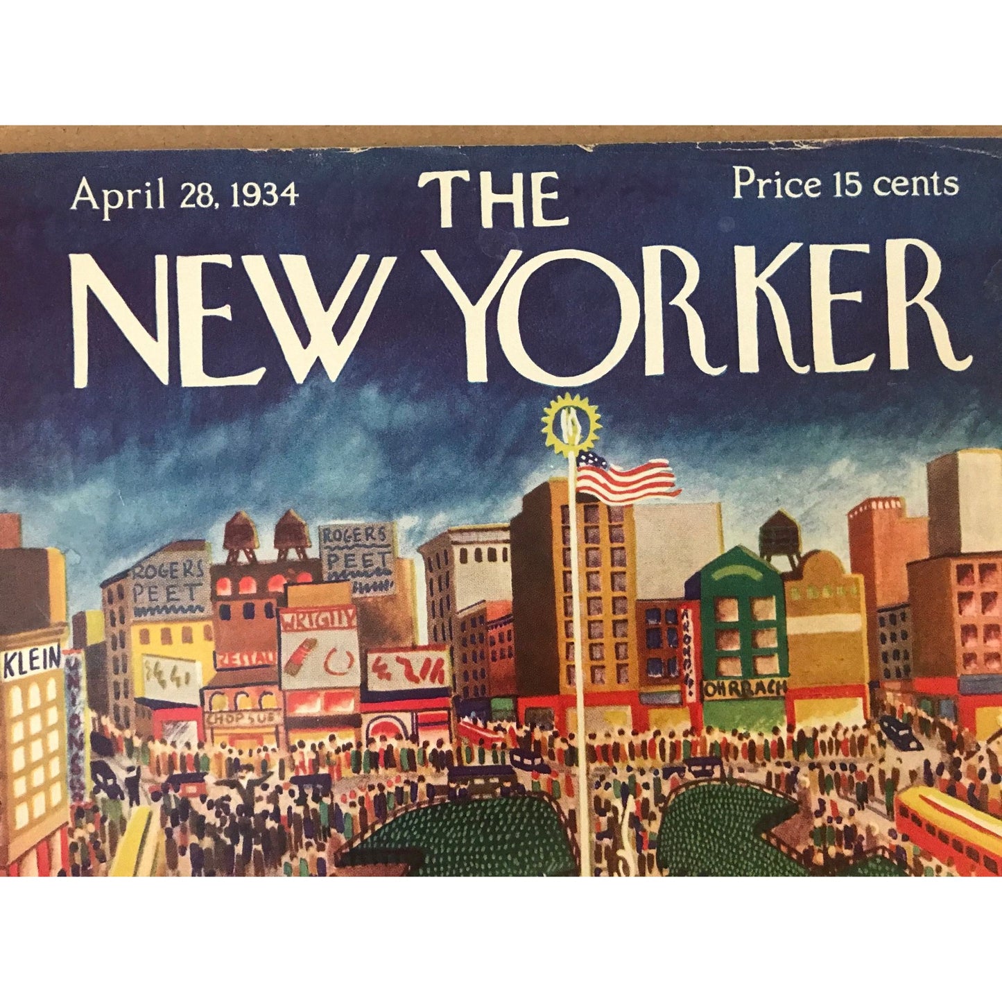 Rare - April 28, 1934 - The NEW YORKER Magazine original cover