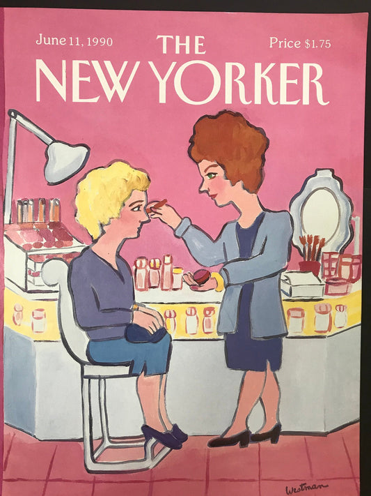 The NEW YORKER cover only - June 11, 1990 - makeup, makeover