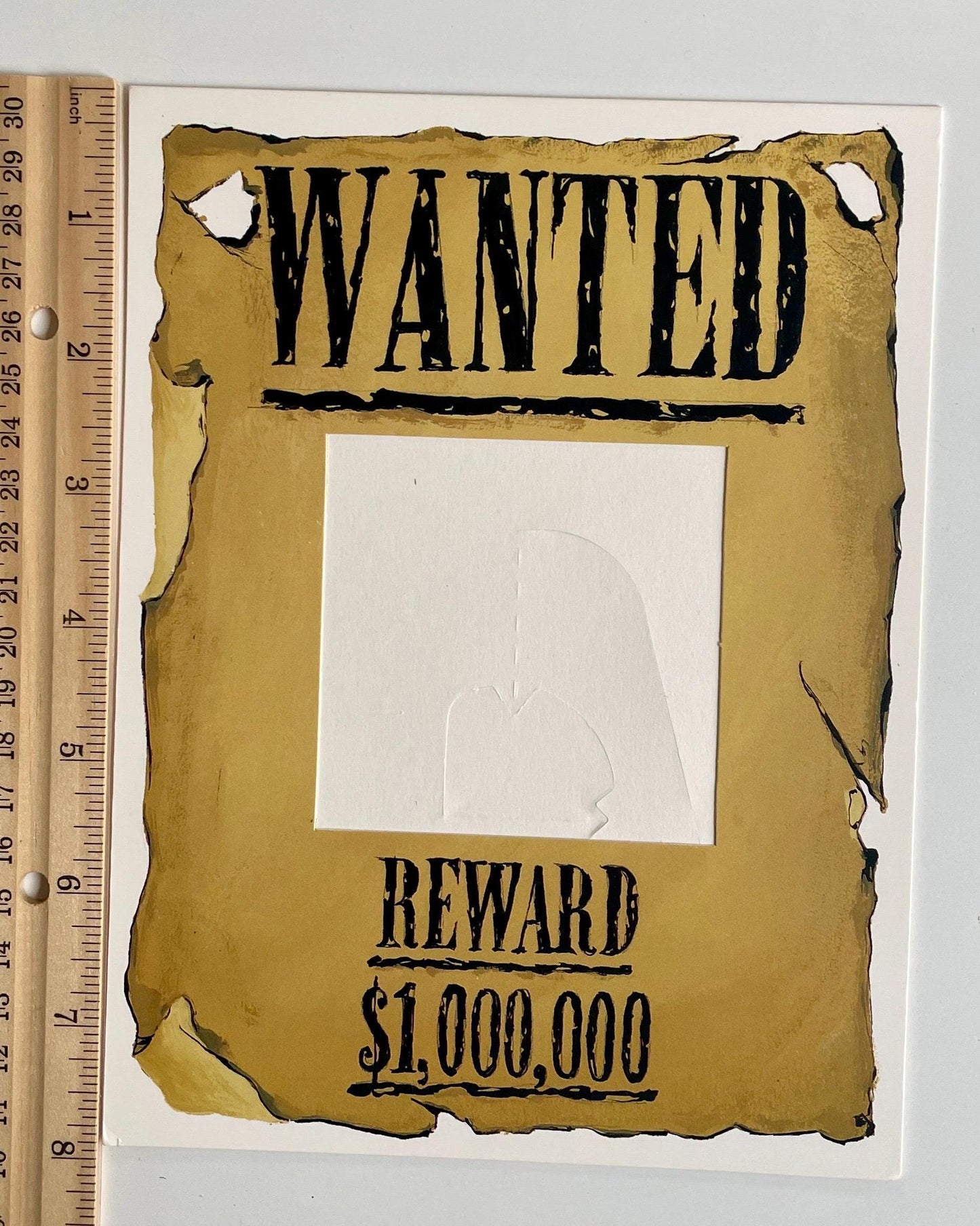 Fun photo cards and envelopes - "Wanted" with an insert for someone's 3"x3" photo - never used