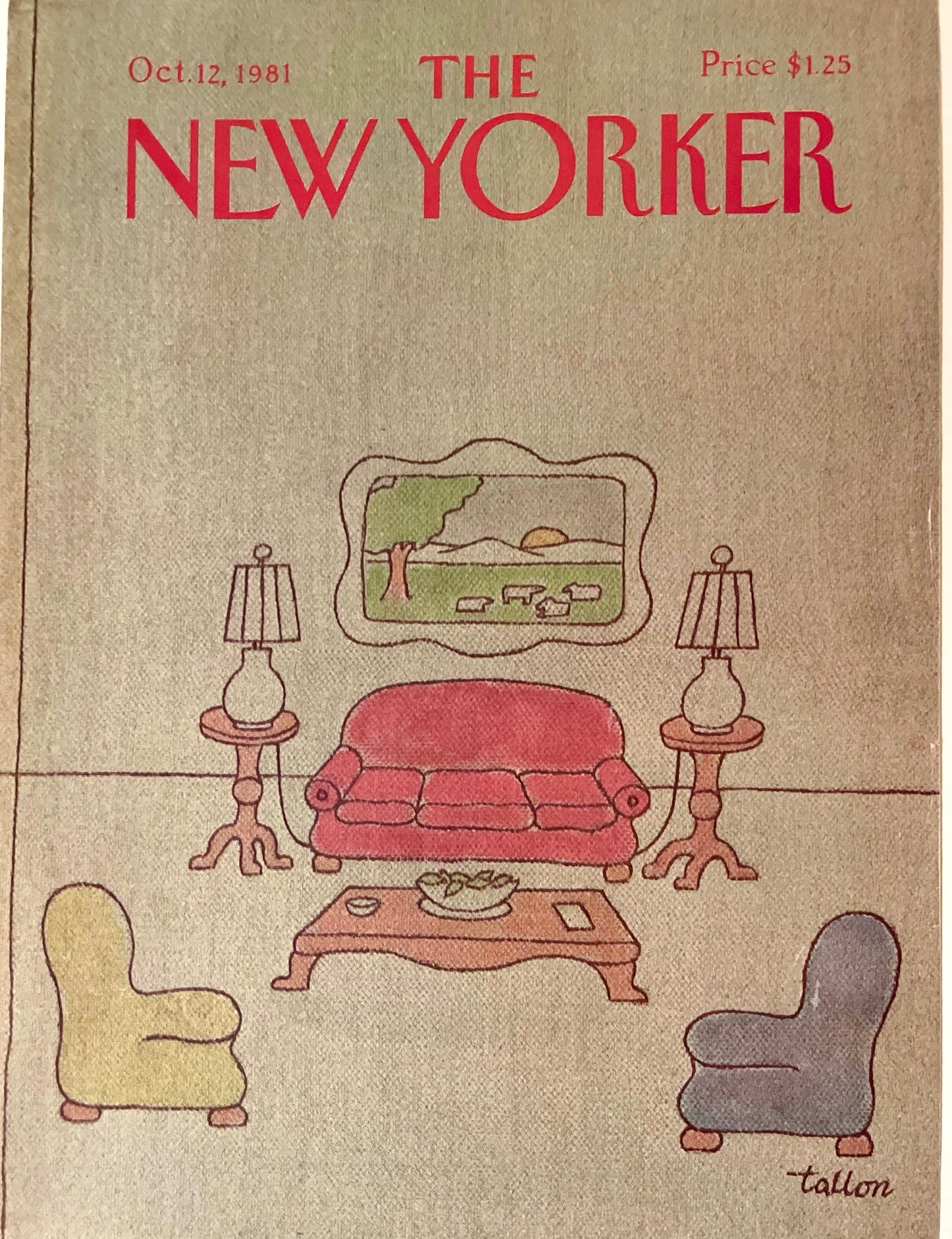 October 12, 1981 - The NEW YORKER Magazine original cover