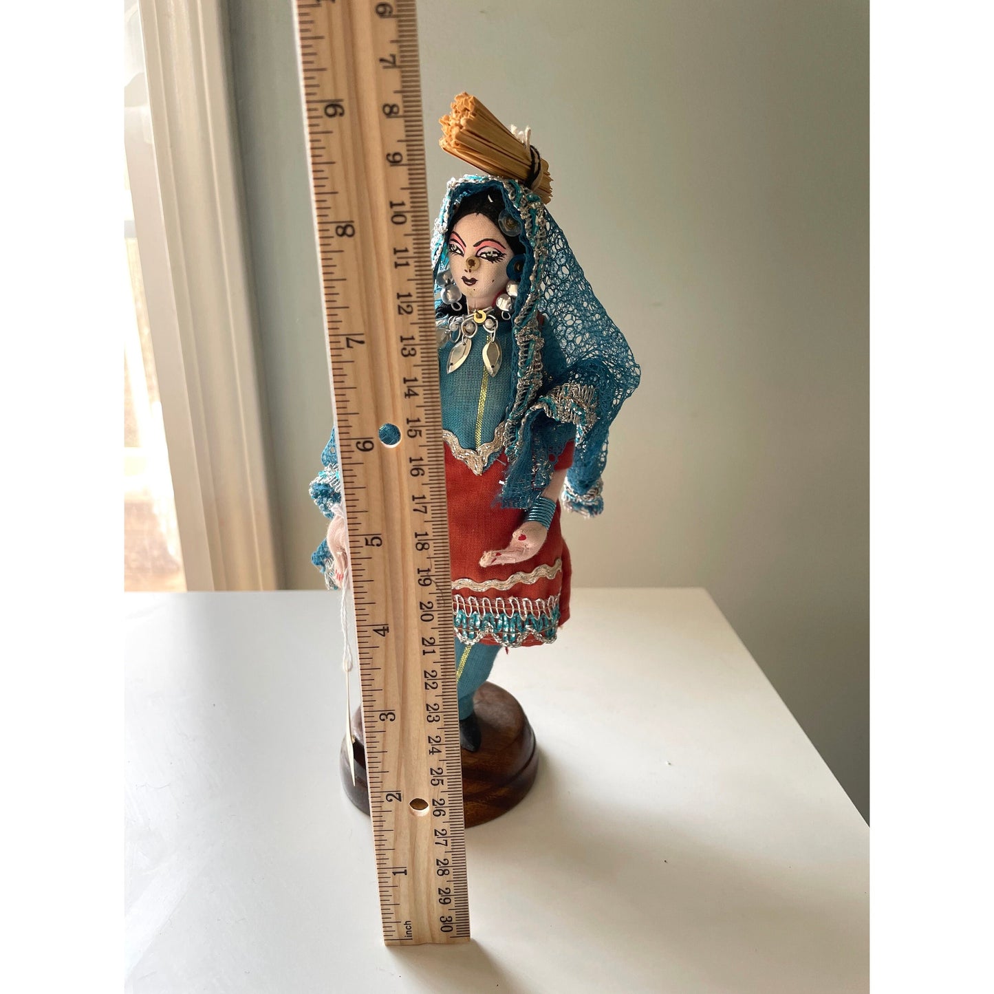 Vintage bejewelled collectible doll from Pakistan - please read description