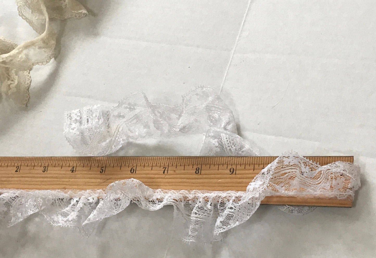2 scraps of vintage lace - lace remnants