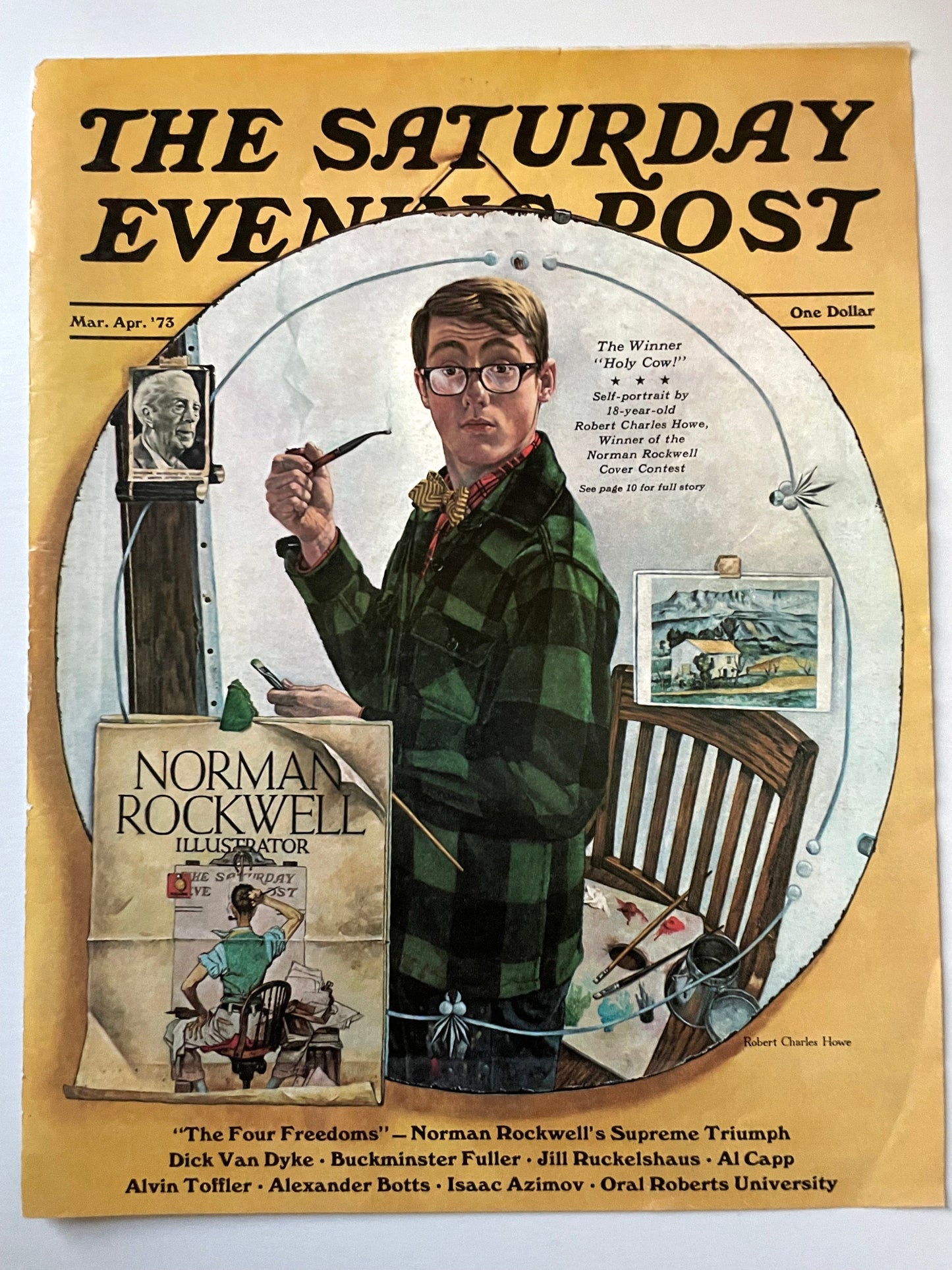 RARE - Saturday Evening Post - Original Cover - March / April 1973
