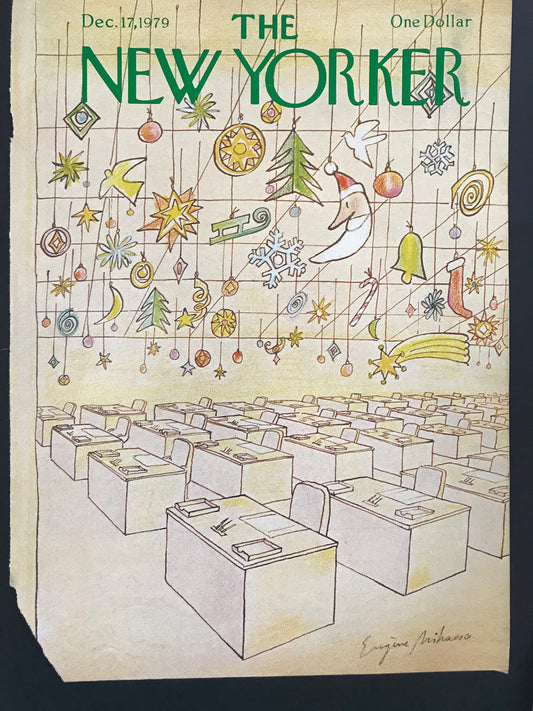 December 17, 1979 - The NEW YORKER Magazine original cover - Christmas, holidays, office Christmas