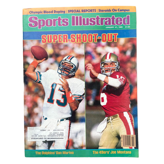 Sports Illustrated Magazine complete issue - January 21, 1985 Joe Montana San Francisco vs Dan Marino Miami