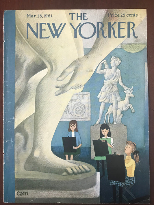 Rare - March 25, 1961 - The NEW YORKER Magazine original cover - drawing, art class