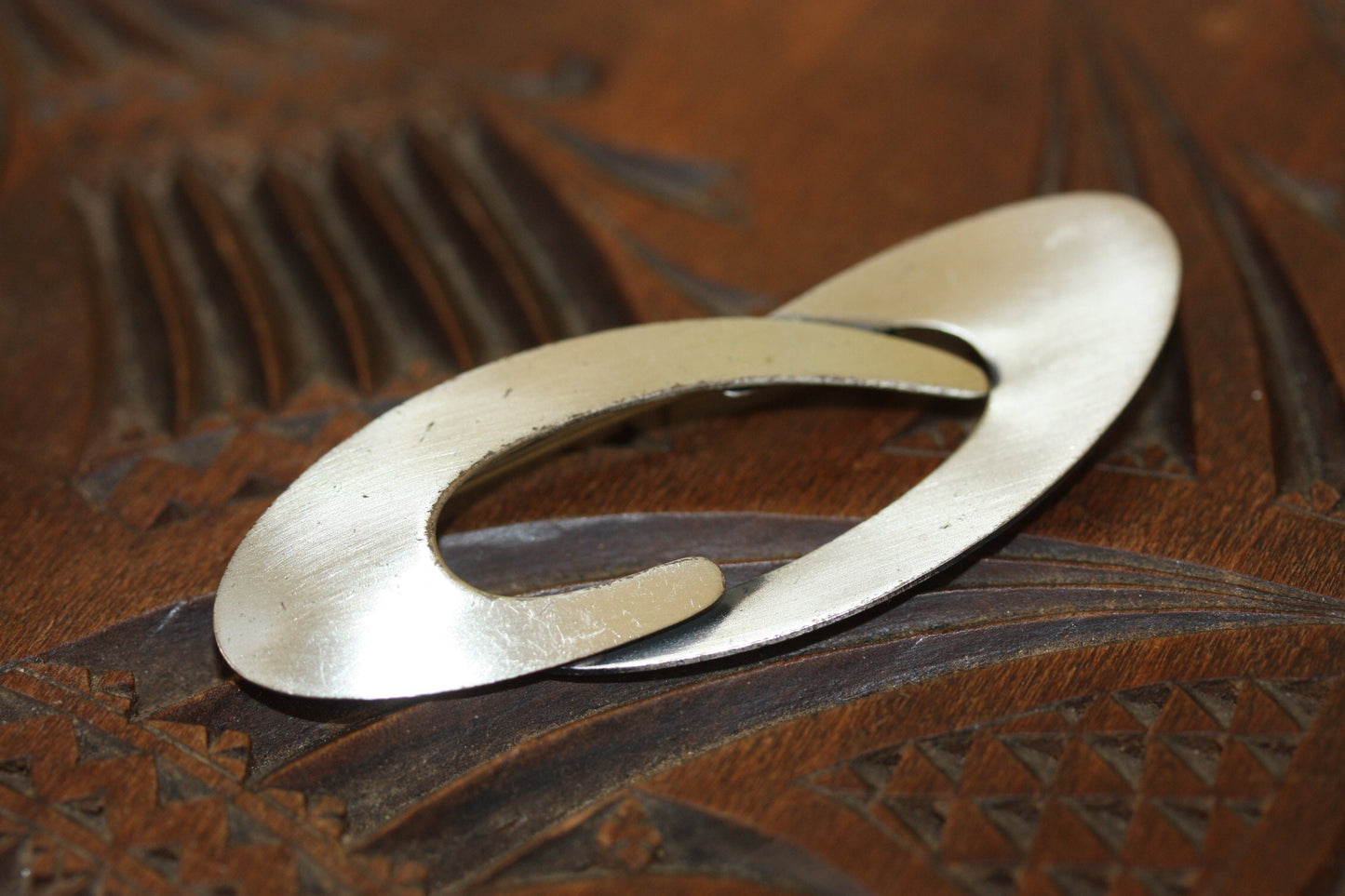 Signed Beau Sterling Silver unique vintage modern pin