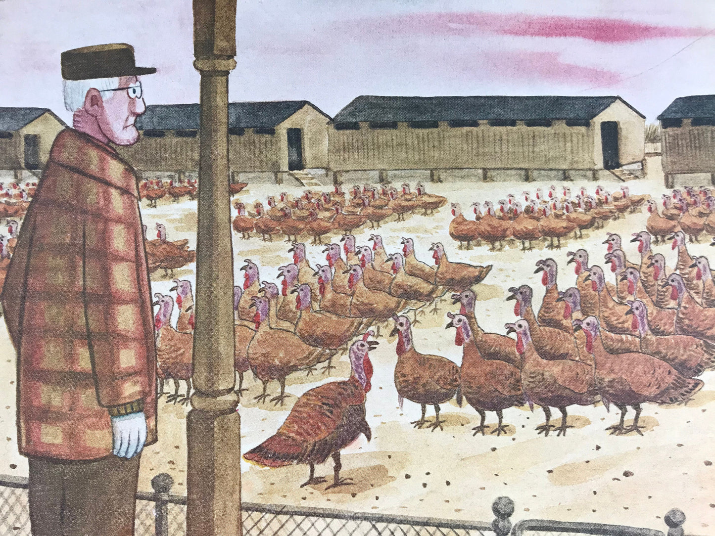 NEW YORKER Magazine cover - November 27, 1978 - turkeys