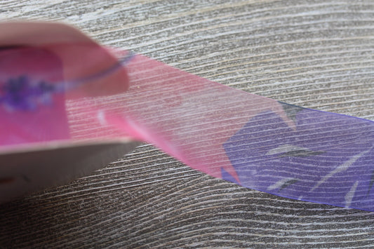 Vintage sheer floral ribbon lace - 1 and one-half inches wide - by the yard - 100% Nylon