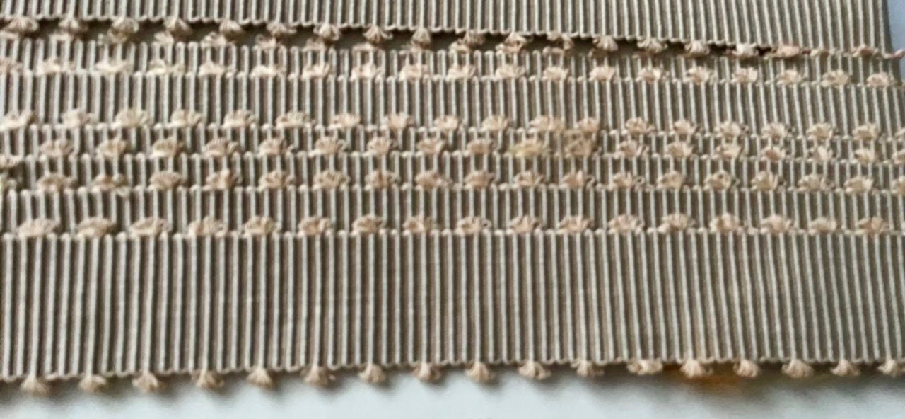 Vintage Samuel and Sons Passementerie Trim - 1.5 inch Warwick Picot Braid in Willow Grey - price per yard