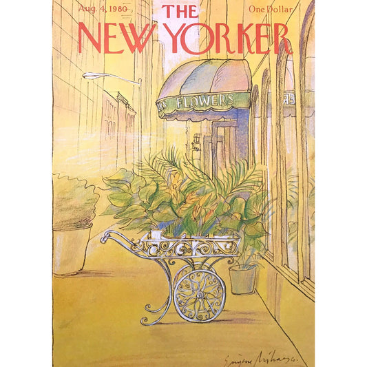 RARE August 4, 1980 - The NEW YORKER Magazine vintage original cover - flower box