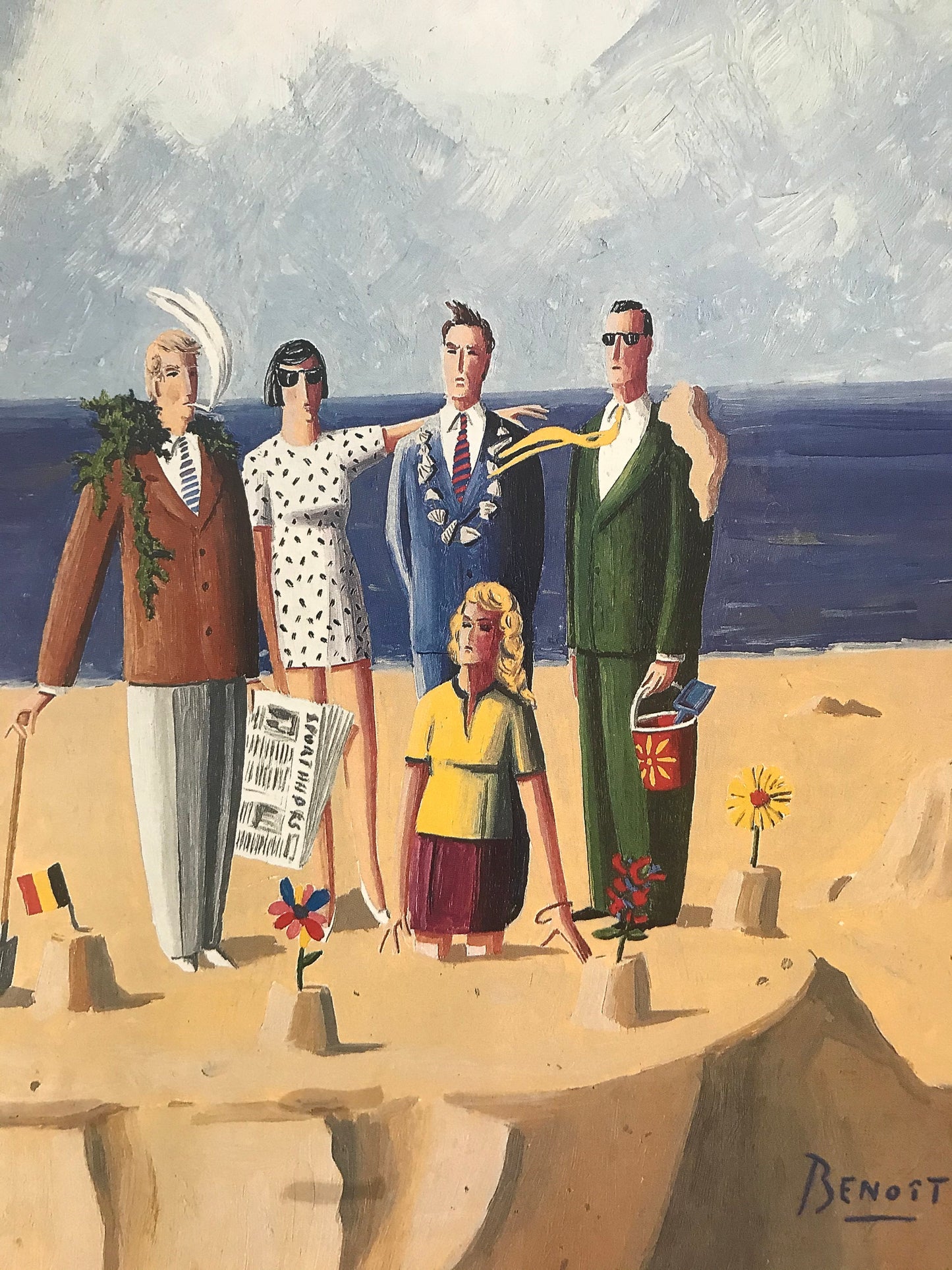 The NEW YORKER Magazine very rare original cover - July 13, 1992 - the beach, building a sandcastle