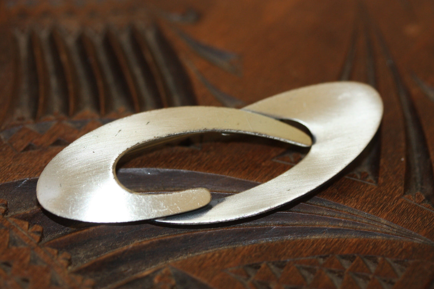 Signed Beau Sterling Silver unique vintage modern pin