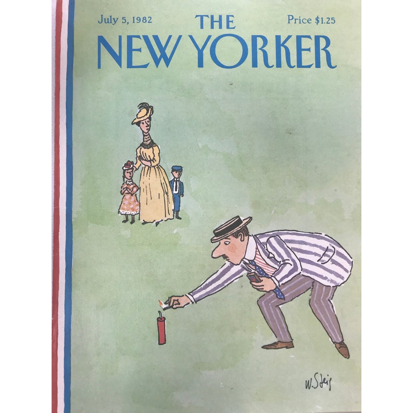 RARE - July 5, 1982 - The NEW YORKER Magazine original cover - Independence Day Fireworks - Steig