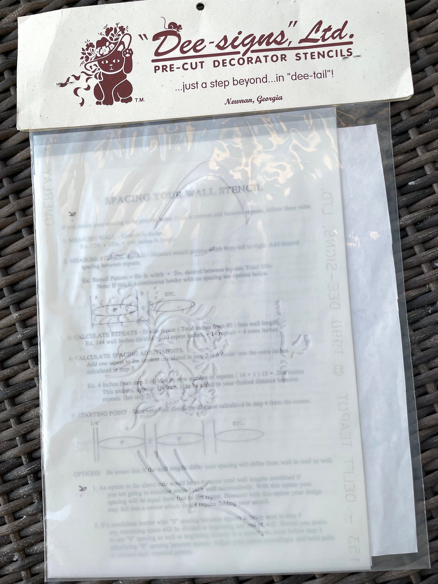 Delft teapot original stencil by Dee-signs in Georgia - in original packaging