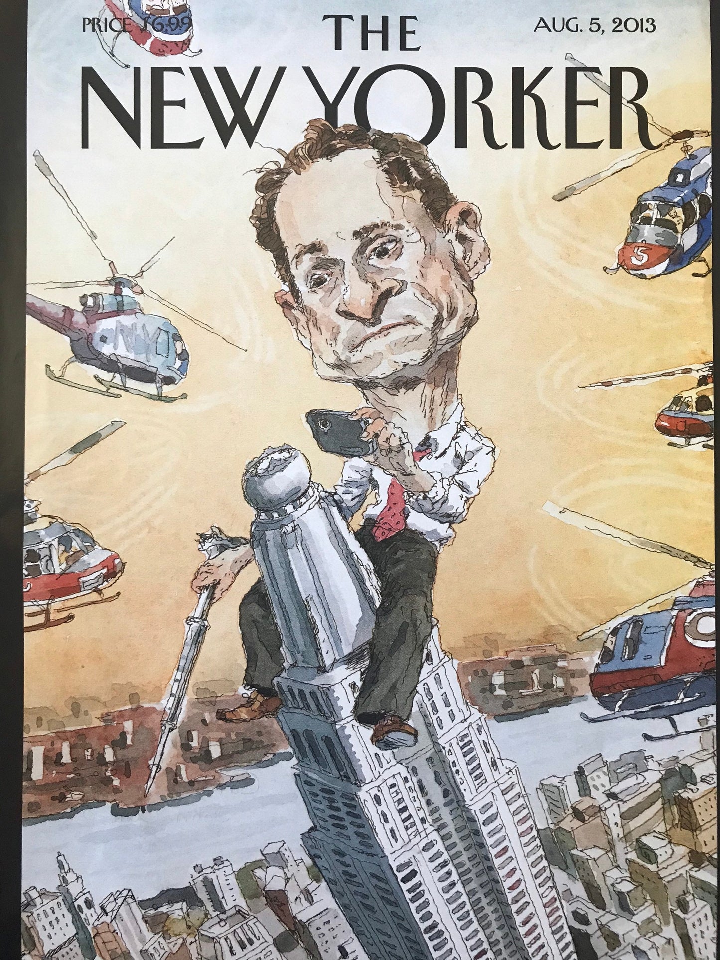 August 5, 2013 - The NEW YORKER Magazine original cover - parking lot, finding your car