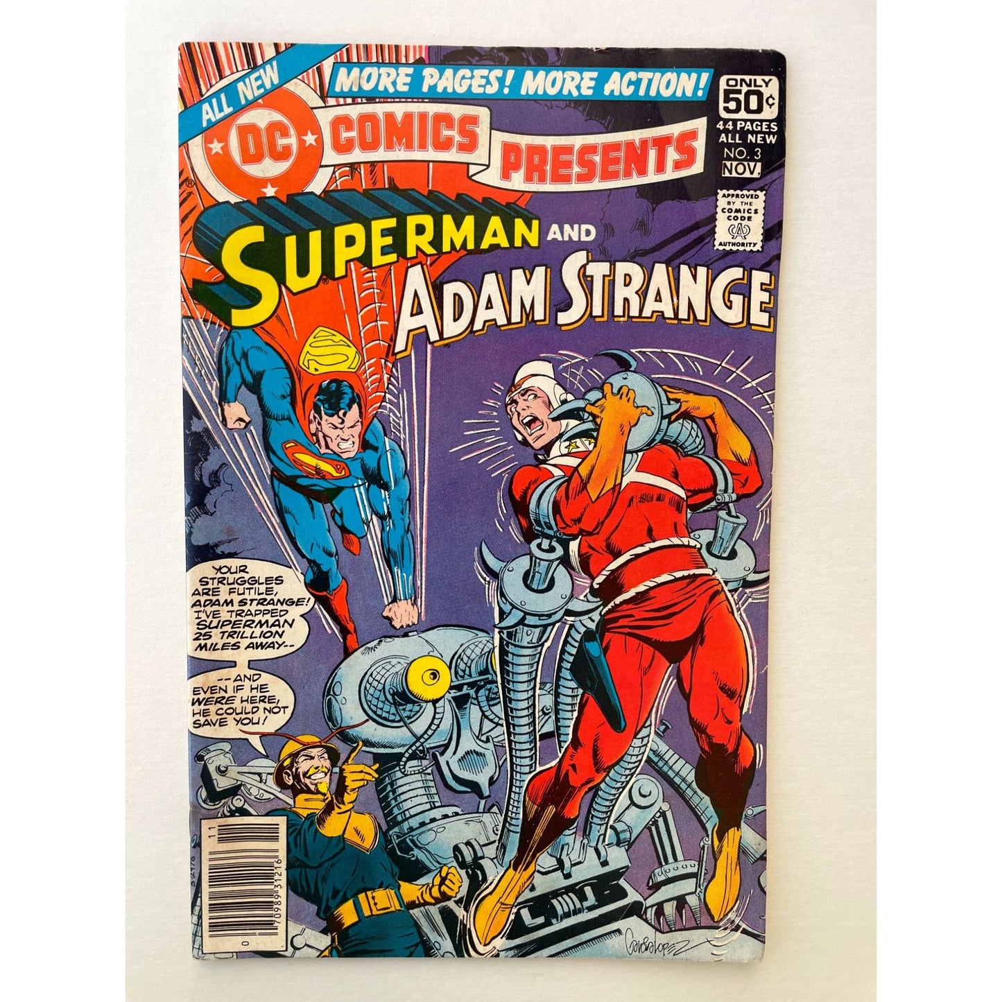 Vintage comic book - DC COMICS PRESENTS - #3 - November 1978 - featuring Superman and Adam Strange