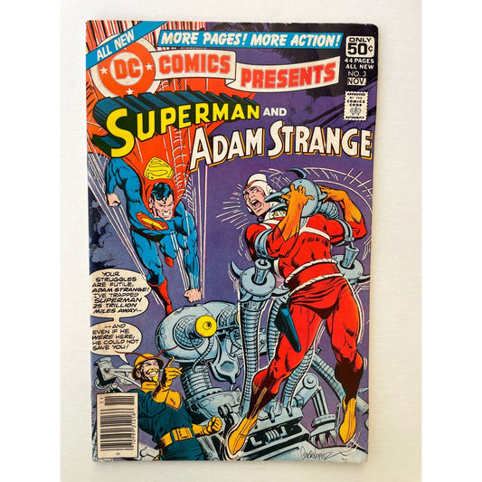 Vintage comic book - DC COMICS PRESENTS - #3 - November 1978 - featuring Superman and Adam Strange