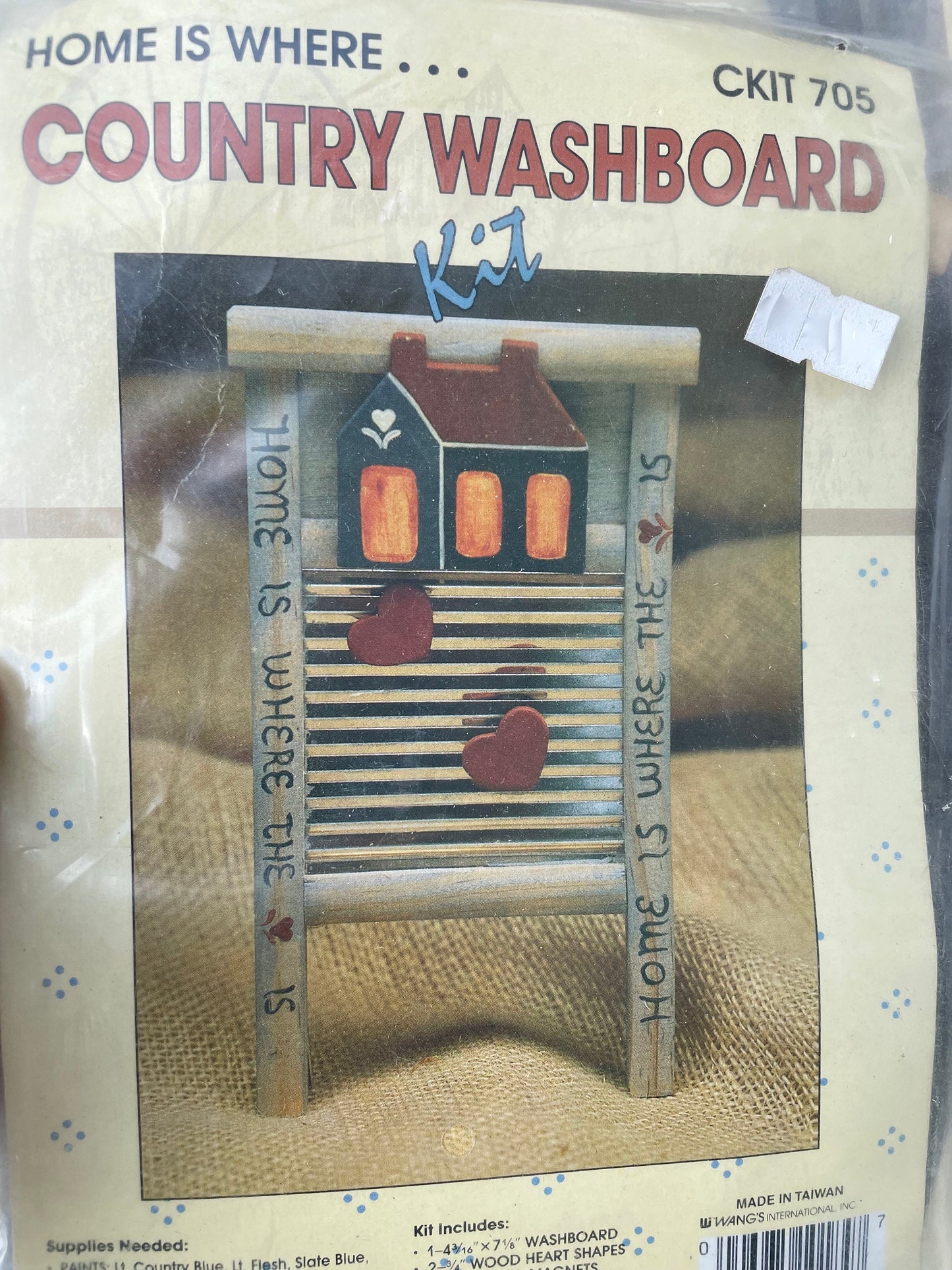 Vintage Craft kits - your choice of little country style washboard or faux fence patterns - Wangs International